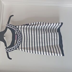 Vineyard Vines Tank Top Womens Sz Med White Navy Striped